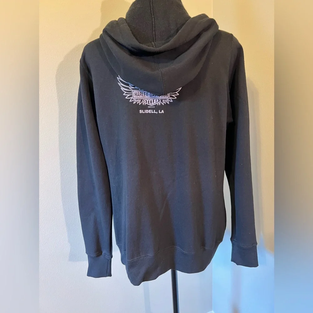 Harley Davidson Angel Wings Ladies Hoodie - Picture 2 of 4